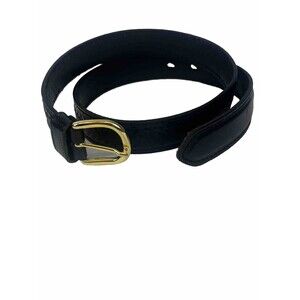 ITALIAN BlACK LEATHER BELT Woven Embossed Men’s Size 40 VERO CUOIO Made Italy